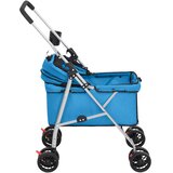  Sklopiva kolica za pse plava 76 x 50 x 100 cm od tkanine oxford | shoptok.hr