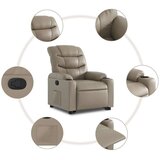 vidaXL Naslonjač na podizanje od umjetne kože boja cappuccina | shoptok.hr