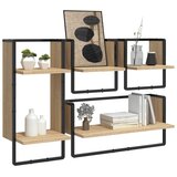  4-dijelni set zidnih polica boja hrasta konstruirano drvo | shoptok.hr