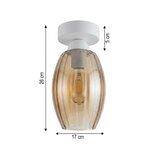 Brilagi LED plafonsko svetlo R GLASS 1xE27/60W/230V &amp;Oslash; 17 cm bela/dimljeno bež Slike
