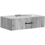 Stolna Stenska stranska miza Siva Sonoma 59 x 34,5 x 17 cm, (5000232465) | Shoptok.si