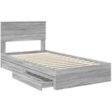  Postelja s shranjevanjem z vzglavjem Siva Sonoma 100 x 200 cm, (5000106861) | Shoptok.si