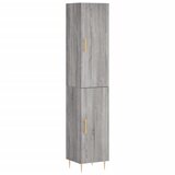 Maison Chic Visoka omara - Komoda - Predalnik siva sonoma 34,5x34x180 cm inženirski les, (21719757) | Shoptok.si