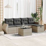 vidaXL 6-dijelni set vrtnih sofa od poliratana s jastucima svjetlosivi | shoptok.hr