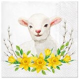  Salveta za dekupaž Lamb with Wreath - 1 kom | ePonuda.com