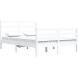 Posteljni okvir bel iz trdne borovine 140x200 cm, (20684995) | Shoptok.si
