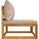  Srednja vrtna sofa sa smeđesivim jastucima od bagremovog drva | shoptok.hr