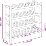  Polica za cipele s policom Prirodna 68 x 28 x 63 cm Bambus | shoptok.hr