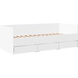 vidaXL Dnevna postelja s predali bela 90x190 cm inženirski les, (21086458) Cene