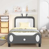  Krevet za djecu s uzglavljem Svijetlo siva 90 x 190 cm PU | shoptok.hr