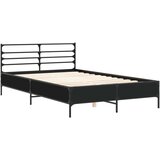  Okvir za krevet crni 140x190 cm konstruirano drvo i metal | shoptok.hr