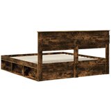  Konstrukcija postelje z vzglavjem Dimljeni oreh 180 x 200 cm, (5000103834) | Shoptok.si