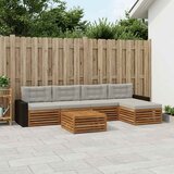  Set vanjskih sofa 6 pcs Prirodna i svjetlosiva 79 x 79 x 37 cm | shoptok.hr