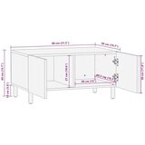 vidaXL Kava miza črna 80x50x40 cm Masivni neobdelan les Mango | Shoptok.si