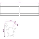  Brtva za garažna vrata Crna 41 x 33 mm 6 m PVC | shoptok.hr