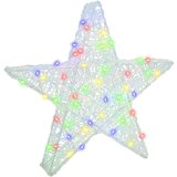 vidaXL 3D zvezda med 50 LED večbarvno 55 x 53.5 x 10 cm Akril | Shoptok.si