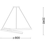 Ideal Lux led luster na sajli oz LED/52W/230V prečnik 80 cm cri 90 zlatna | Eponuda.com