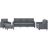 Maison Chic Sedežna garnitura - kavč 4-delna z blazinami temno siv žamet, (21728757) | Shoptok.si