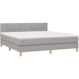 Box spring postelja z vzmetnico svetlo siva 180x200 cm blago, (20846866) | Shoptok.si