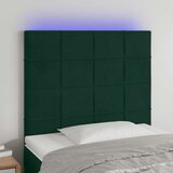  LED uzglavlje tamnozeleno 90x5x118/128 cm baršunasto | shoptok.hr