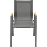 Ambia Garden VRTNI STOL les evkaliptusa aluminij antracit, naravne barve | Shoptok.si