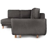 Bonami Selection Siva sklopiva kutna garnitura od samta (s lijevim kutom) Tori – | shoptok.hr
