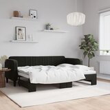  Dnevni krevet na razvlačenje crni 80 x 200 cm baršunasti | shoptok.hr