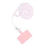  Obesek za telefon CRYSTAL DIAMOND / dolžina vrvice 74 cm (37 cm v zanki) / okoli vratu svetlo roza | Shoptok.si