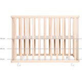 Roba Putni krevetić s podesivom visinom/na kotačićima 75x100 cm u prirodnoj boji Style – | shoptok.hr