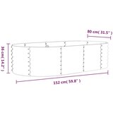  Povišena vrtna gredica od pocinčanog čelika 152 x 80 x 36 cm smeđi | shoptok.hr