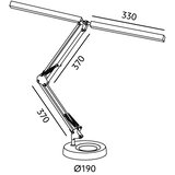 Brilagi LED prigušiva stona lampa VARIO LED/15W/230V 3000-6000K crna | Eponuda.com