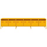 vidaXL TV omarica gorčično rumena 202x39x43,5 cm hladno valjano jeklo | Shoptok.si
