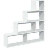 vidaXL Pregrada za knjige 4 razine bijeli 143,5 x 29 x 143,5 cm drvena | shoptok.hr