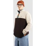 Set Off Recycled Polar 1/4 Zip Half-Zip Pulover iz flisa oatmeal / espresso