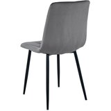 Libra stolica - tamnosivi baršun / crne noge x 3 | shoptok.hr