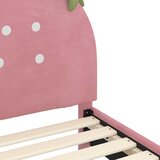  za djecu s uzglavljem Ružičasta 90 x 190 cm Baršun | shoptok.hr