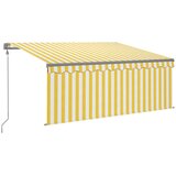  Automatska tenda s roletom i senzorom LED 3 x 2,5 m žuto-bijela | shoptok.hr