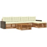  Set vanjskih sofa 6 kom. Prirodna i krem Poliester | shoptok.hr