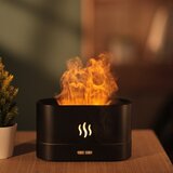 Venisymlis Črni Vlažilec Difuzor, 0,18 L, 2 V 1 Aroma Difuzor, Vlažilec Zraka, Plamenska Meglica Z 2 Svetlostima, (22060769) Cene