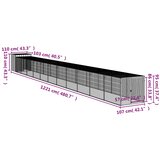  Kavez za kokoši s igralištem svjetlosivi 110x1221x110cm čelični | Shoptok.si