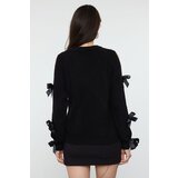 Trendyol Black Sleeve Detailed Knitwear Sweater | shoptok.hr
