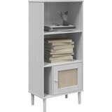  Regal za knjige SENJA izgled ratana bijeli 60x35x130cm borovina | shoptok.hr