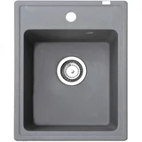granitna usadna sudopera xQuadro 40 grafit 400x500 Ø90