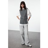 Trendyol Anthracite Belted Knitted Sweater | Shoptok.si