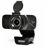 Port Full HD web kamera 1080p, crna s poklopcem