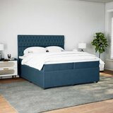  s oprugama i madracem plavi 200x200 cm baršunasti | shoptok.hr