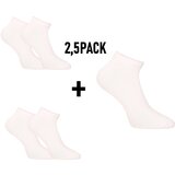 Nedeto 2,5PACK Socks Low Bamboo White (2,5NDTPN100) Cene