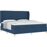  Postelja s vzmetnico Modra 200x200 cm Tkanina, (22052148) | Shoptok.si