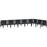 vidaXL Vrtna sedežna garnitura 7 pcs Antracitna Jeklo | Shoptok.si