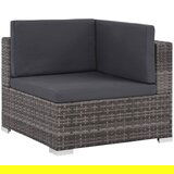 Maison Chic Seti vrtnega pohištva - Vrtna garnitura - Vrtni pohištvo set z blazinami 6-delna poli ratan siva, (21795859) | Shoptok.si